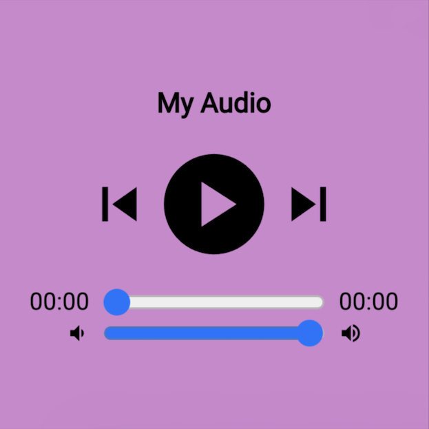 Audio player widget