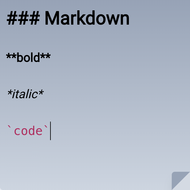 Markdown widget